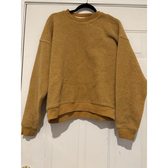 Outdoor Voices sz M mustard fleece long sleeve sweatshirt #1157